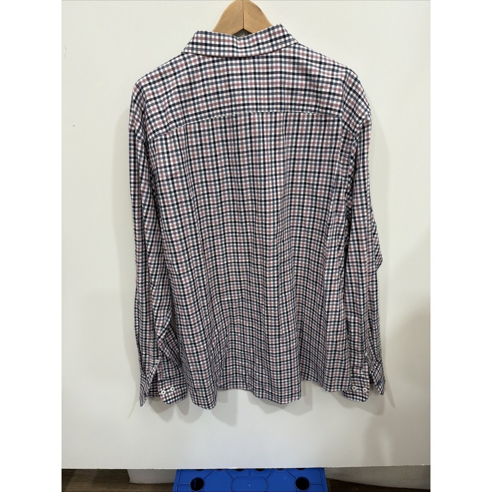 UNTUCKit Shirt Mens XXXL Blue Pink White, Wrinkle Free Button Up Cascina 40212